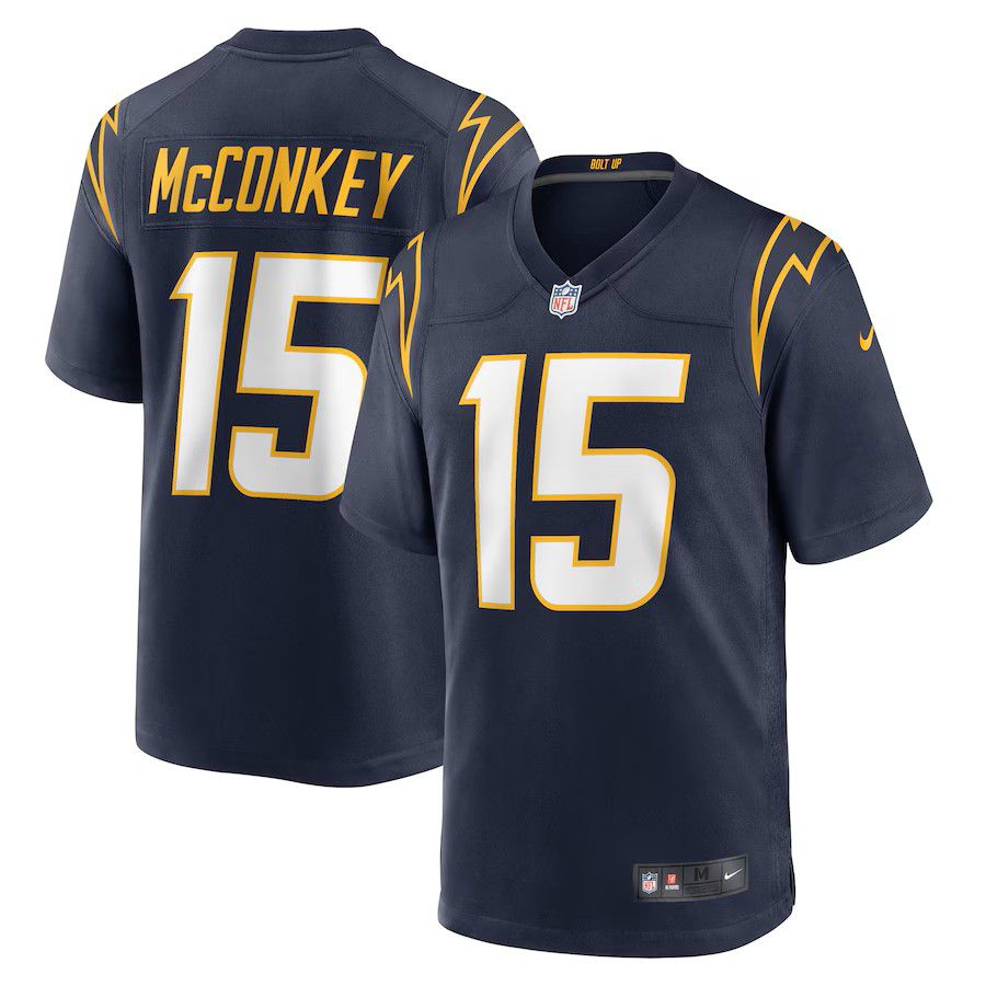 Men Los Angeles Chargers #15 Ladd McConkey 2025 Nike Navy Alternate Game NFL Jersey